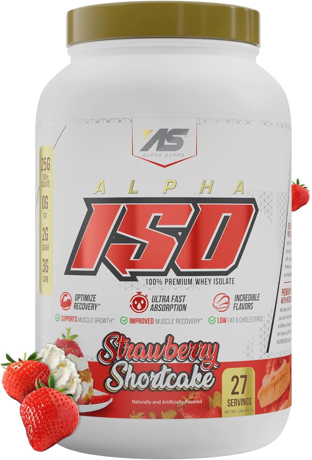 ISO, Low Carb 100% Whey Protein Isolate Powder, 25 Grams Per Serving, Helps Support Muscle Growth, Low Sugar and Gluten Free