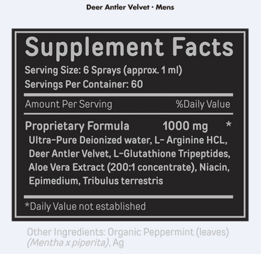 Bucked Up Deer Antler Spray - Deer Velvet Extract Post Workout (1 Bottle)