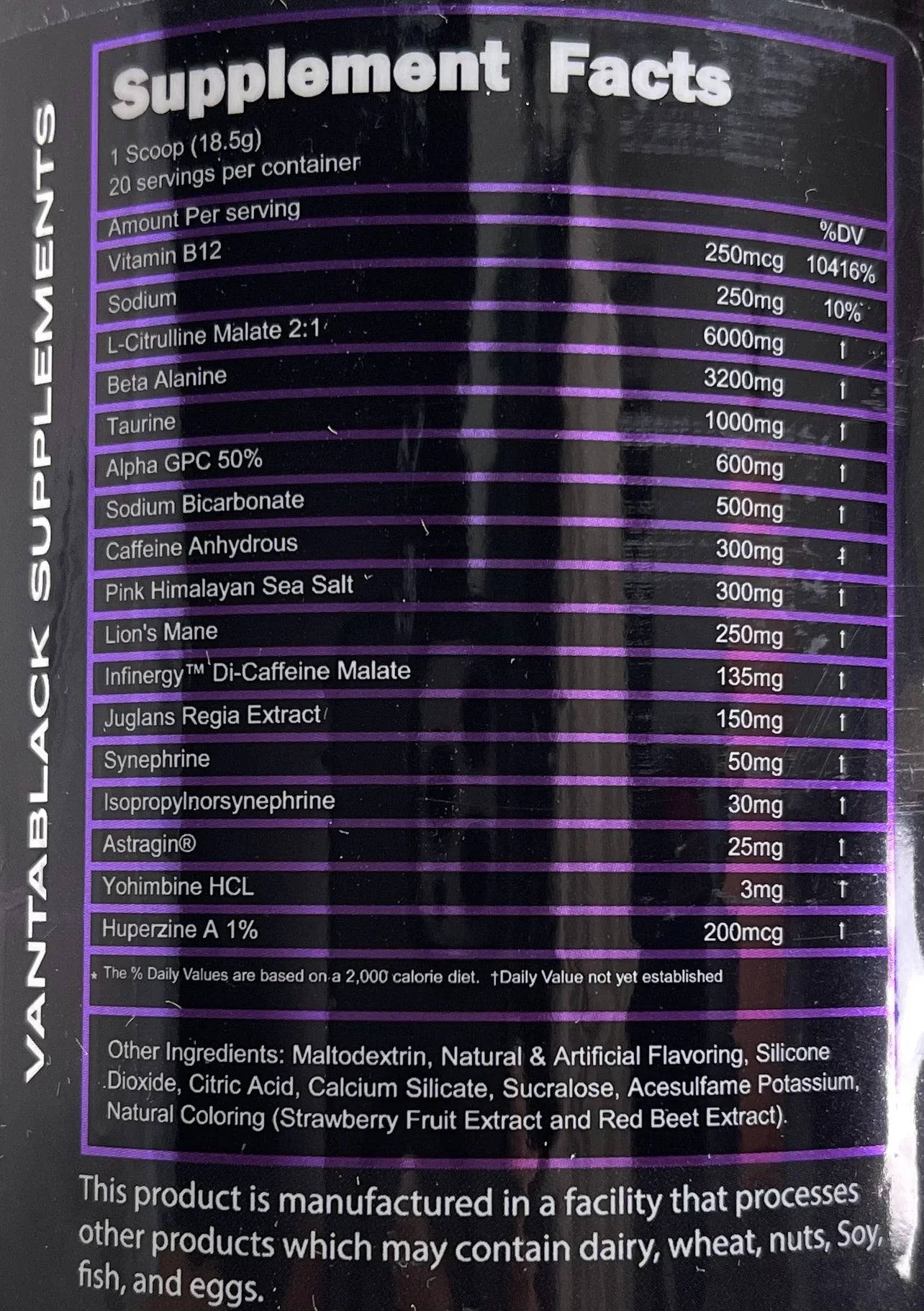 Vantablack Supps Shapeshifter Pre Workout