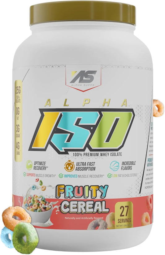 ISO, Low Carb 100% Whey Protein Isolate Powder, 25 Grams Per Serving, Helps Support Muscle Growth, Low Sugar and Gluten Free