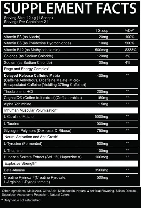 InHuman Pre-Workout - After Dark Supplements