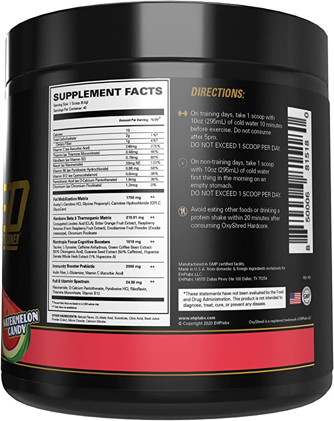 Oxyshred Hardcore Thermogenic Fat Burner